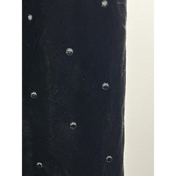 Ulla Johnson EUC Black Velvet Maia Polka Dot Wide Leg Pants Size 2 - Picture 9 of 11